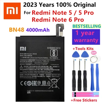 100% Оригинальное качество, аккумулятор BN48 для Xiaomi Redmi Note 6 Pro, аккумулятор 4000 мАч, Redmi Note 5, Note 6 Pro, сменные батарейки