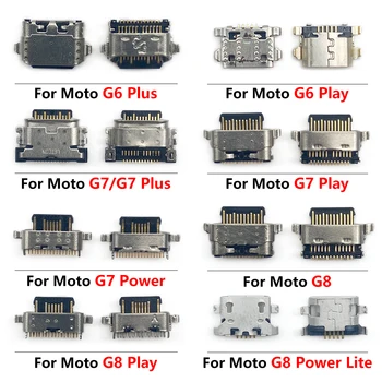 100 Шт. Разъем Для USB-Зарядного устройства Type-C, Разъем Для передачи данных, Порт Зарядки, Штекер Для Motorola Moto G3 G4 G5 G6 Plus Play G7 G8 Power Lite