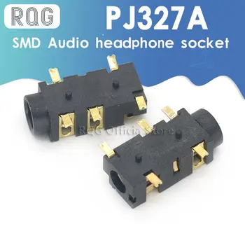 10ШТ 3,5 мм наушники PJ-327A с позолоченной накладкой SMD аудио наушники/разъем для наушников PJ327A