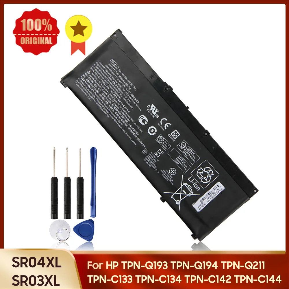 Оригинальный аккумулятор SR03XL SR04XL для HP 15-CE 15-CB15-DC HSTNN-DB7W 15-CX TPN-Q211 TPN-Q193 TPN-C133 TPN-Q194 TPN-C134 Omen 15