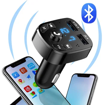 12-24 В Автомобильное Bluetooth Mp3 2 USB зарядное устройство Музыкальный плеер Многофункциональный автомобильный Bluetooth-приемник Мобильная Громкая Голосовая навигация