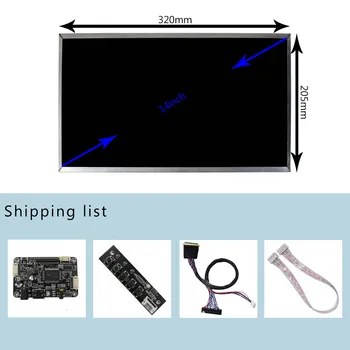 14-дюймовый ЖК-экран LTN140KT01/B140RW01 1600x900 и плата контроллера HD-MI LCD