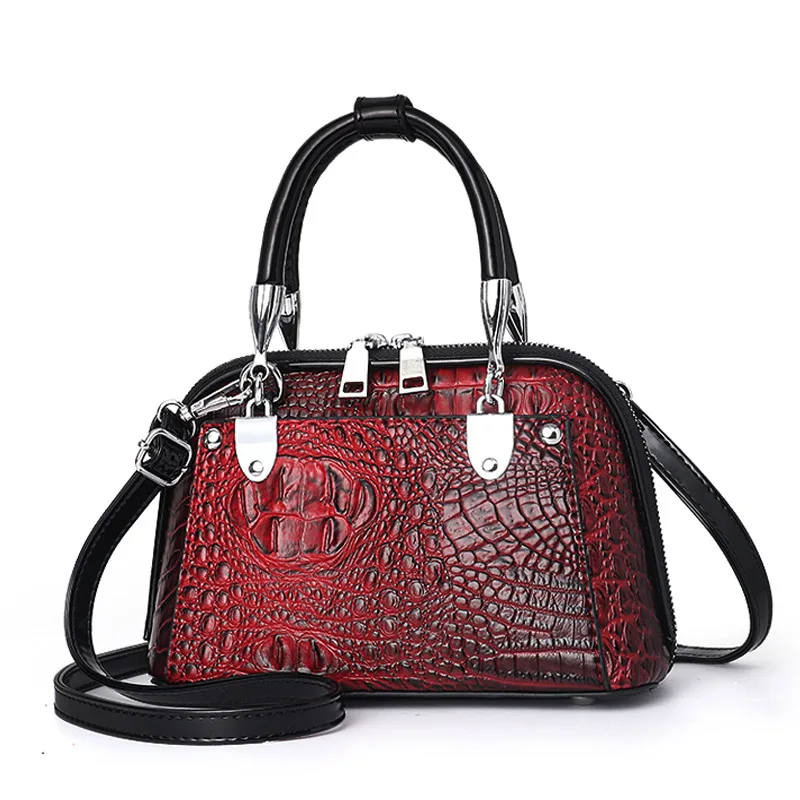 Женская Модная Легкая Роскошная Высококачественная сумка через плечо с рисунком крокодиловой кожи, Переносная сумка-ранец, Универсальная сумка