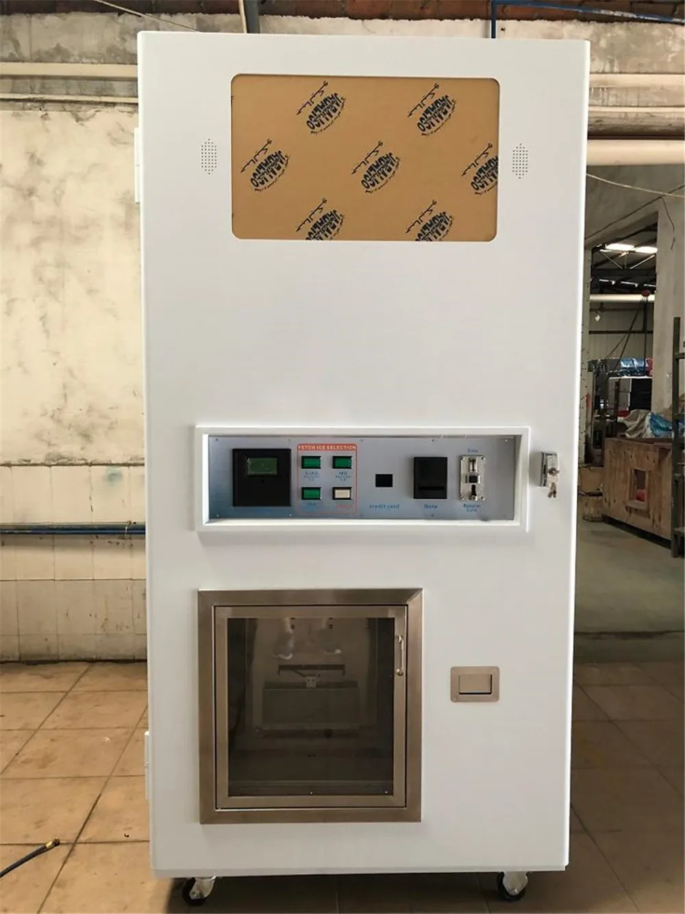 Коммерческий автомат по продаже льда весом 160 кг/день, автоматический автомат по продаже кубиков чистого льда