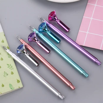 150шт Гелевые Ручки 0,5 мм Креативные Алмазные Ручки Kawaii Цветные Пластиковые Нейтральные Ручки Для детей, Пишущие Школьные Канцелярские принадлежности