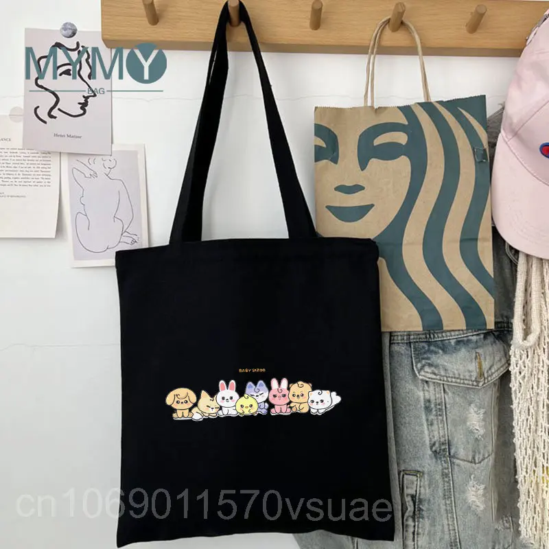 Парусиновая сумка Skzoo для бездомных детей, Милые женские сумки для покупок в стиле Харадзюку, Дорожные повседневные сумки, Экологичные сумки для продуктов