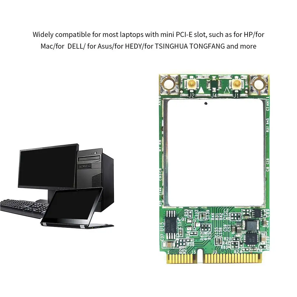 Адаптер беспроводной сетевой карты Двухдиапазонный 2, 4G 5 ГГц Mini PCI-E Ноутбук