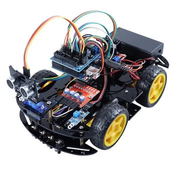 2023 IDE C / C ++ IDE Программа 328p Комплект робота для отслеживания Обхода препятствий Умный робот Автомобильный Комплект робототехники для школьников и студентов