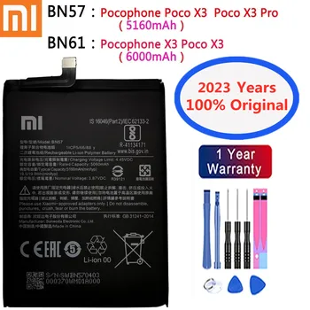 2023 Года Xiao mi Оригинальный Аккумулятор для телефона BN57 BN61 Для Xiaomi Pocophone X3 POCO X3/X3 Pro, Высококачественные Аккумуляторы + Инструменты