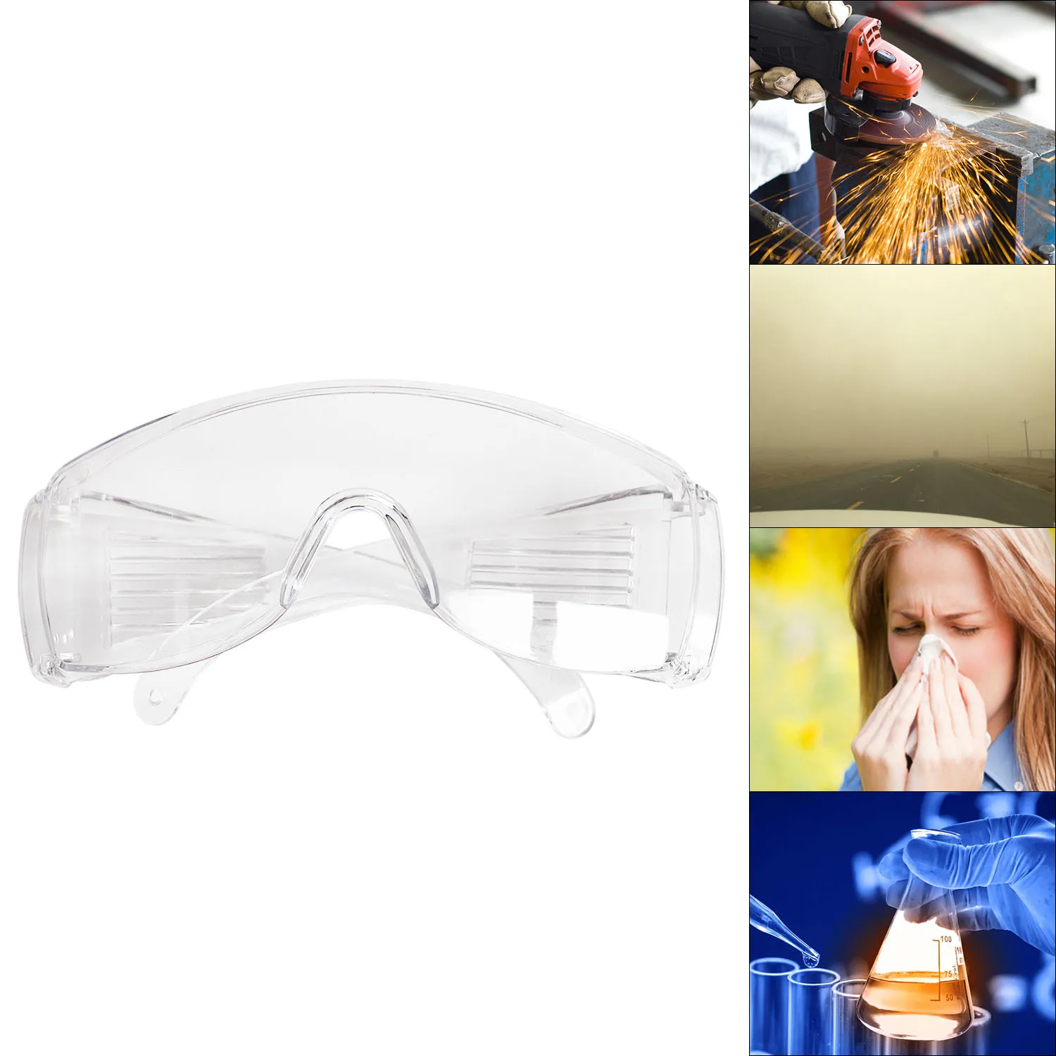 Защитные Очки Защитные очки для охраны труда Защита от выпученных глаз Ветрозащитные простые очки Пылезащитные антипенные Против брызг