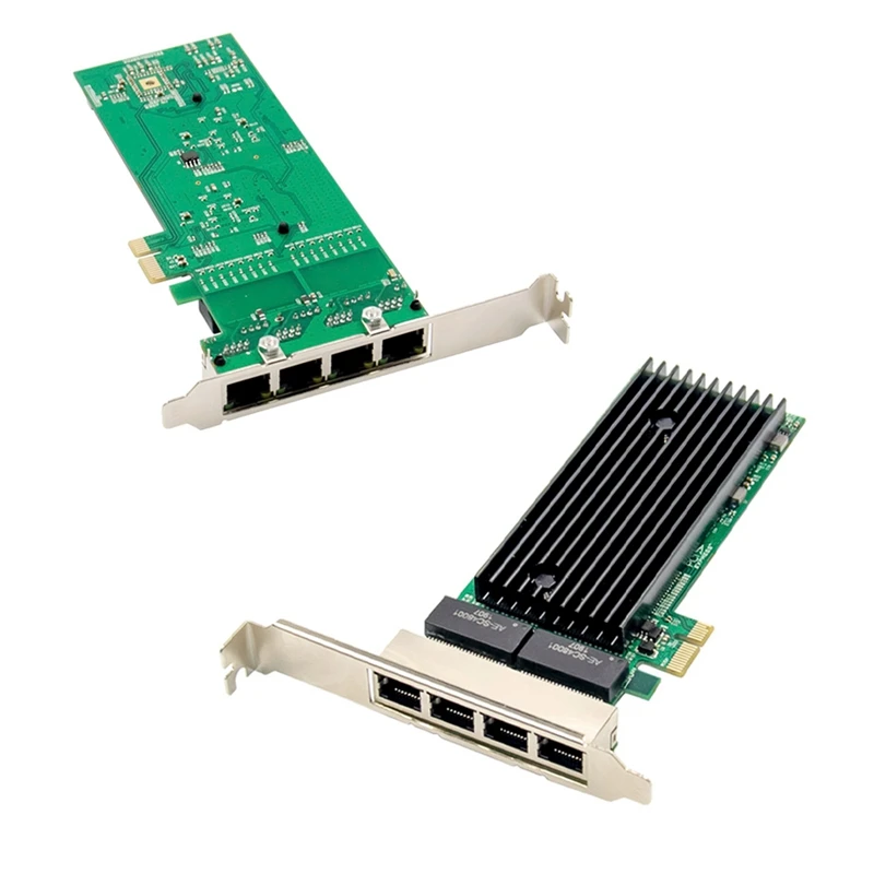 PCI-E 4 Порта RJ45 Сервер 1X Pcie X1 82576 чип 10/100/1000 Мбит/с Lan Четырехпортовый сервер Гигабитная сетевая карта