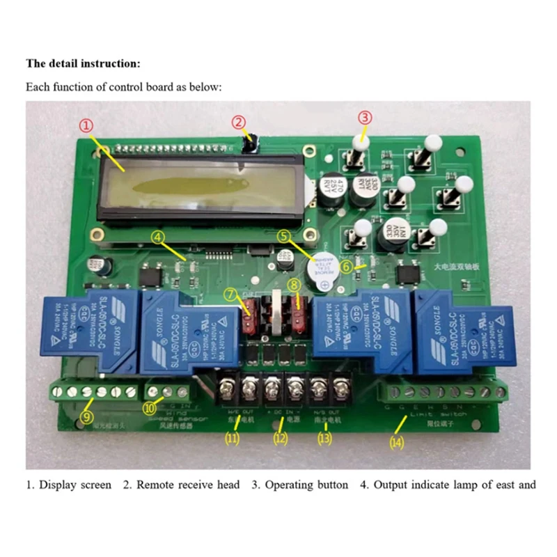 Двухосевой контроллер солнечного Трекера Sun Tracker Система автоматического отслеживания Контроллера Платформы Отслеживания