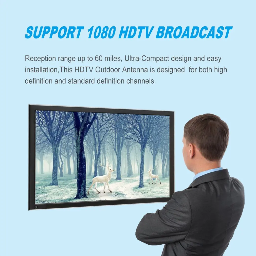 Телевизионная Антенна LAN-HD8E Outdoor HD Digital Outdoor Для DVBT2 HDTV ISDBT ATSC С высоким Коэффициентом усиления и сильным сигналом Наружная телевизионная антенна Прямая Поставка