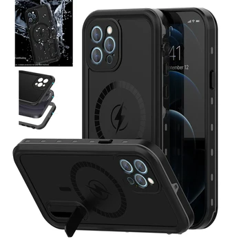 360 Полное Покрытие Двусторонний Чехол Для ПК Для iPhone 12 11 Pro Max XS XR X S 7 8 Plus SE 2020 Mini Жесткий ip68 Водонепроницаемая Задняя Крышка