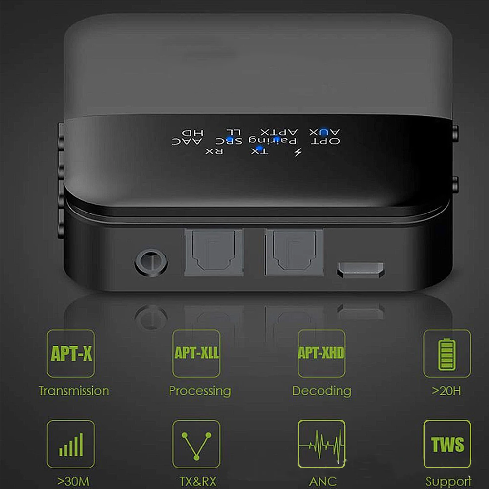 ТВ-передатчик приемник аудиоадаптер, совместимый с Plug And Play 5.0 Home, Высокоточная регулировка громкости с низкой задержкой