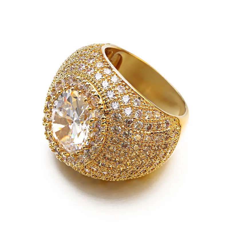 Мужское кольцо VANAXIN, медные позолоченные украшения, кубический цирконий, модные хип-хоп изысканные подарки