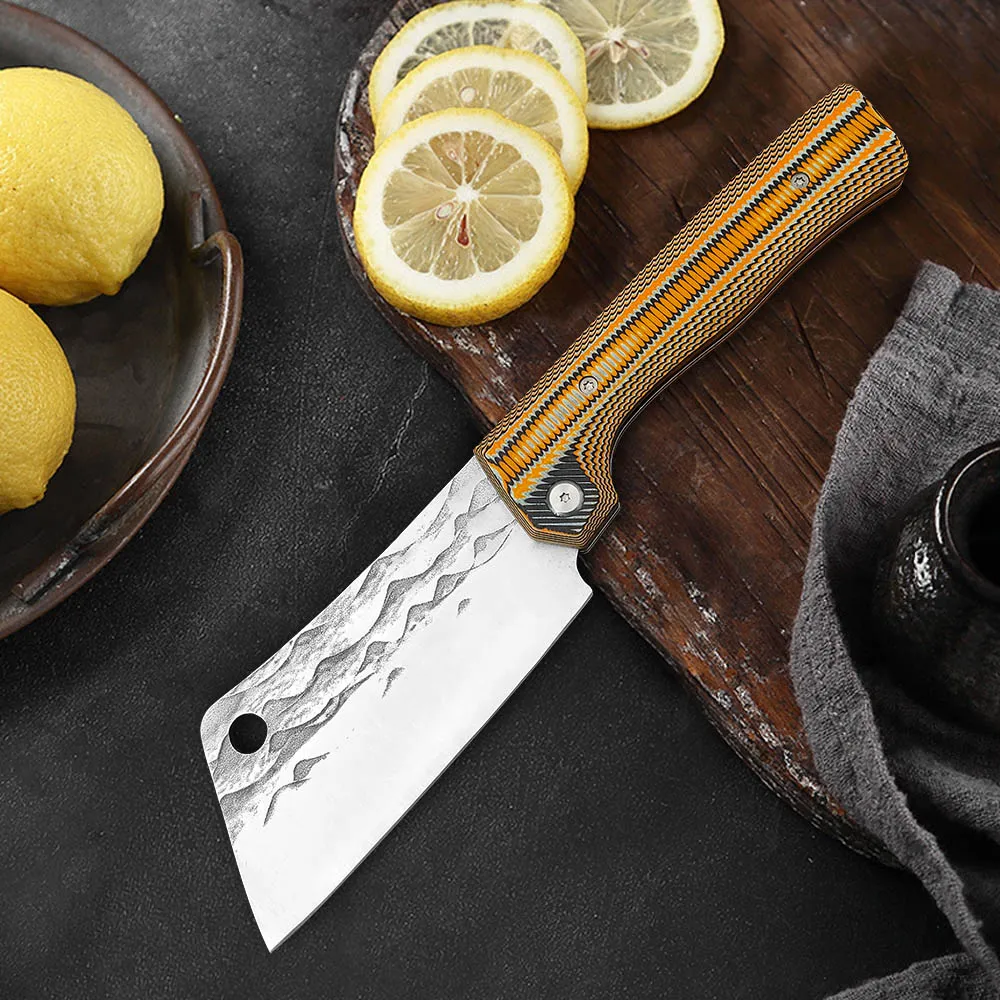 Складной нож с ручкой G10, Охотничьи ножи, нож для шеф-повара, карманный мясницкий нож, уличный тесак, Инструмент для разделки Рыбного филе, Фруктовый нож