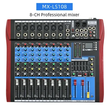 6 8-канальный цифровой микшерный DJ-контроллер/звуковая консоль, микшер, звуковой динамик, профессиональный микшерный аудиомикшер с цифровым питанием