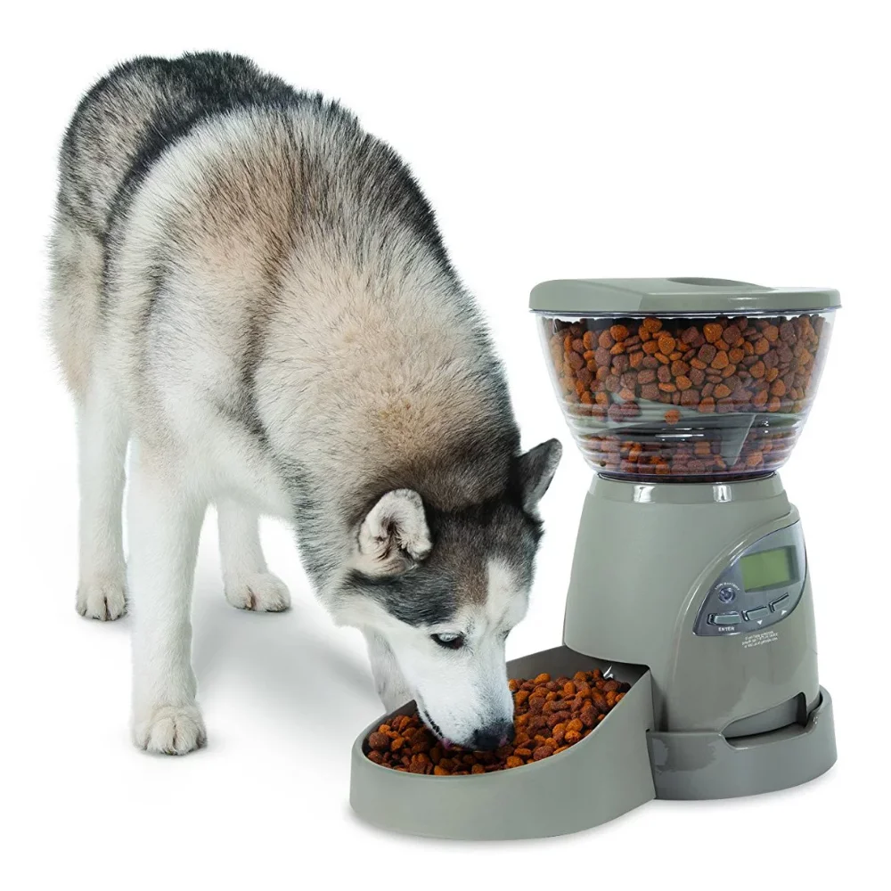 Программируемая кормушка для домашних животных с правой порцией, 5 фунтов, для собак и кошек, серая, 10,00x14,00x17,00 дюймов