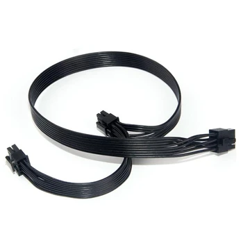 8-контактный штекер PCIe к двойному разъему PCIe 2X 8-контактный (6 + 2) Штекерный кабель-адаптер питания для блока питания Seasonic 25 дюймов + 9 дюймов (63 см + 23 см)