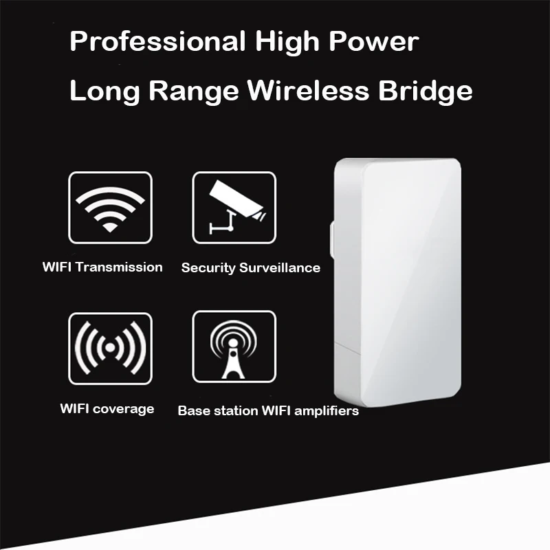 Уличный Wifi-маршрутизатор 300 Мбит/с, мощный беспроводной ретранслятор/WiFi-мост, удлинитель дальнего действия 2,4 ГГц, 5,8 Г, Покрытие Wi-Fi камеры 1 км