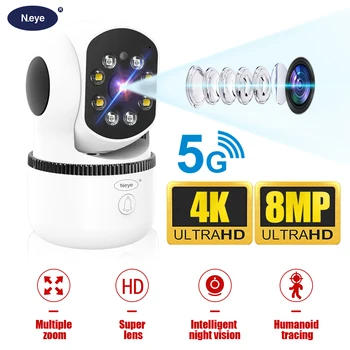 8MP/4K 5G WIFI IP-камера Камера видеонаблюдения с Автоматическим отслеживанием Умный Дом Безопасность В помещении Wi-Fi Беспроводной Радионяня