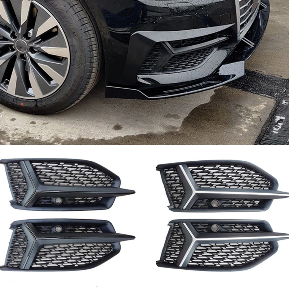 A6 C8 Сотовая Передняя Спортивная Крышка Противотуманной Фары Решетка Противотуманной Фары Для Audi A6 Стандартный Бампер 2019-2021 Аксессуары Для Укладки Автомобилей