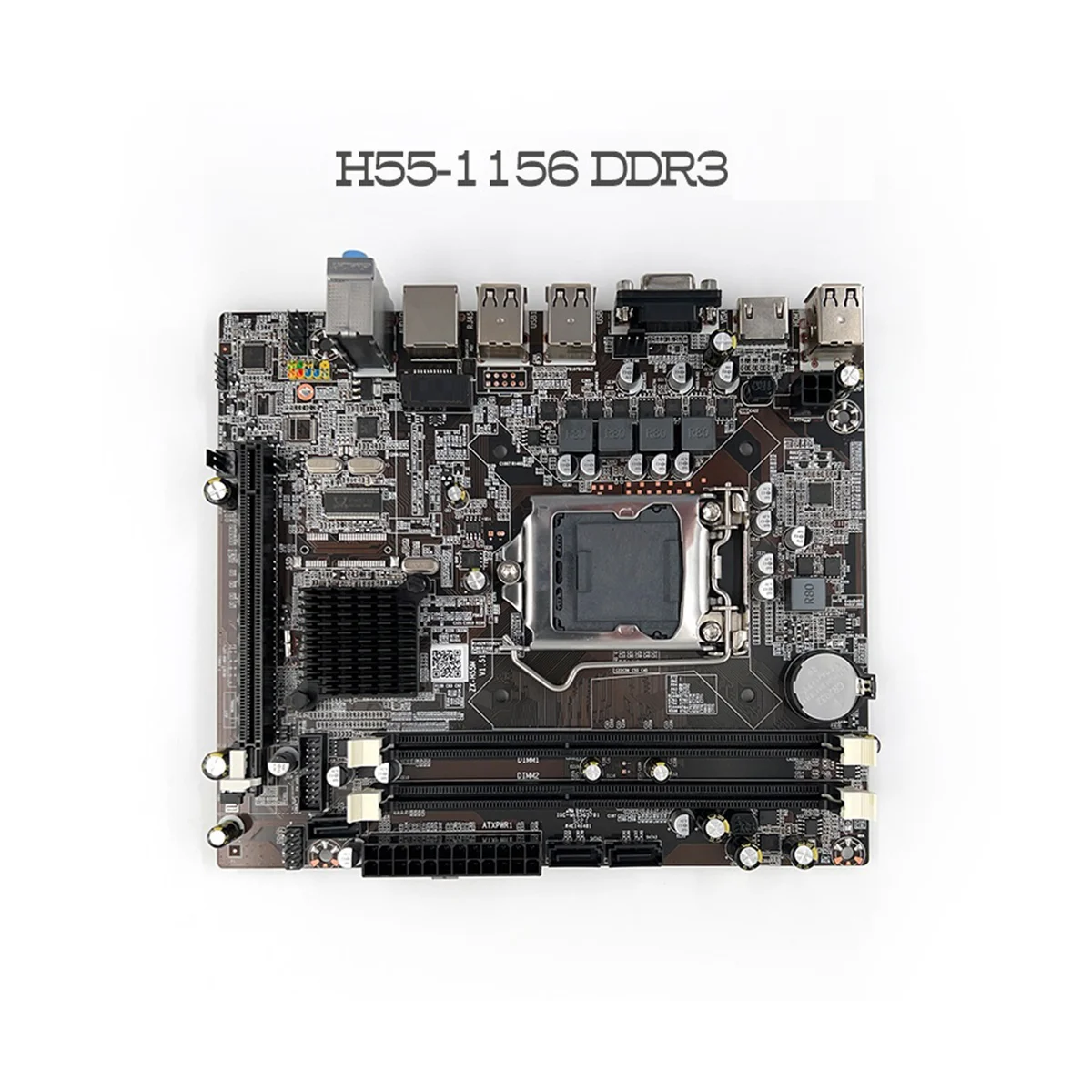 Материнская плата H55 LGA1156 Поддерживает процессор серии I3 530 I5 760 с памятью DDR3 Материнская плата + процессор I3 530 + кабель SATA + Кабель переключателя