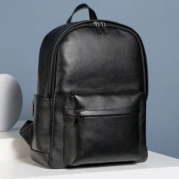 AETOO Мужской рюкзак с кожаной головкой, деловой рюкзак большой емкости, модный рюкзак для отдыха и путешествий