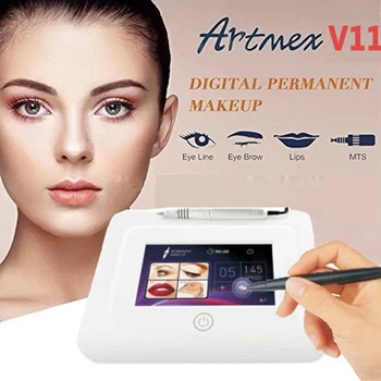 Artmex V11 Pro Цифровая Татуировочная машина для бровей и губ, Устройство для перманентного макияжа с микроигольной терапией, тату-машина с системой MTS PMU