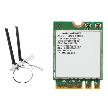 AX210NGW Wifi Карта С Антенной WIFI 6E Bluetooth 5,2 2,4 ГГц 5 ГГц 3000 Мбит/с M.2 Беспроводной Адаптер 802.11Ax Сетевая карта