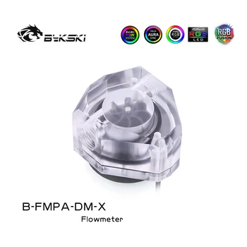Bykski B-FMPA-DM-X, Акриловые Расходомеры воды В Форме ромба, G1 /4 5v 3pin RGB С Подсветкой, Многоугольные Расходомеры Водяного охлаждения