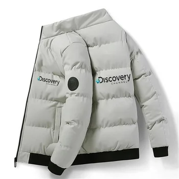 Discovery 2022, новая осенне-зимняя мужская этническая куртка на молнии, повседневное пилотское пальто, воротник-шарф, модное тонкое пальто