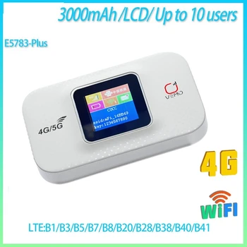 E5783 Plus 4G LTE CAT4 300 Мбит/с Портативный Wi-Fi-маршрутизатор со слотом для SIM-карты Автомобильный мобильный Wi-Fi Аккумулятор 3000 мАч Портативный маршрутизатор