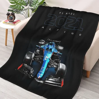 F1 Alpine 2021 Набрасывает одеяла, фланелевое ультрамягкое теплое одеяло для пикника, покрывало на кровать