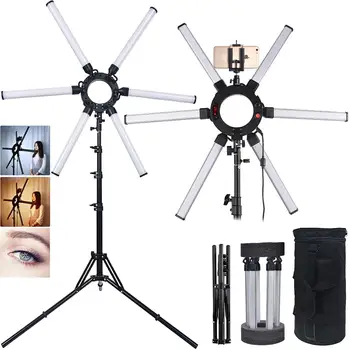Fusitu 35-Дюймовый Светильник Для Фотосъемки Led Star Lamp Video Photo Ring Light со Штативом Для Макияжа Камеры Youtube