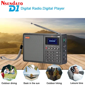 GTmedia D1 Handhel Цифровое RSD стерео FM-радио DAB + С TF SD-картой Плеер ЖК-дисплей Будильник Многополосный Динамик DAB Радио