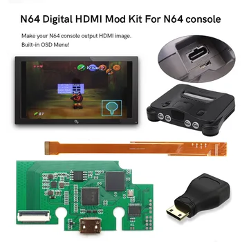 HISPEEDIDO для N64Digital Комплекты модов HDMI Порт передачи Данных Наборы печатных плат Играть в игры по телевизору, запчасти для игровых консолей с соотношением сторон 3