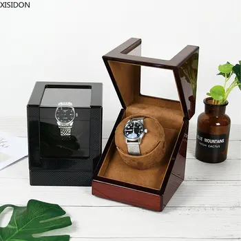 Megger Коробка для Намотки деревянных часов Автоматический Связанный список Коробка для вращения механических часов, Моторная коробка, Точечный USB-источник питания, 2 Устройства для намотки часов