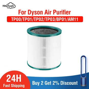 PM2.5 HEPA Сменный Воздушный Фильтр для Dyson TP00 TP02 TP03 AM11 Башенный Очиститель Pure Hot Cool Link Замена Детали 968126-03