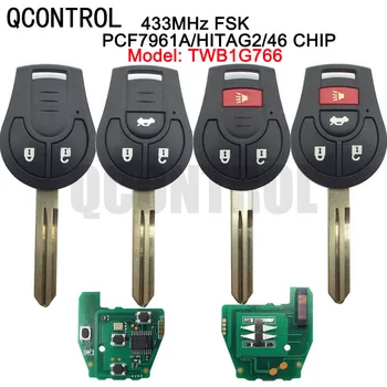 QCONTROL PCF7961A Дистанционный ключ для Nissan Micra Note 2014 2015 2016 2017 TWB1G766 не совместим с TWB1U761 433 МГц ID46