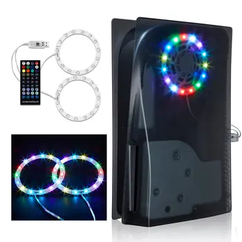 RGB Светодиодная Подсветка для PS5 8 Цветов 400 Эффектов Синхронизация Музыки Изменение Цвета Подсветки для Консоли Playstation 5 Аксессуары для Украшения