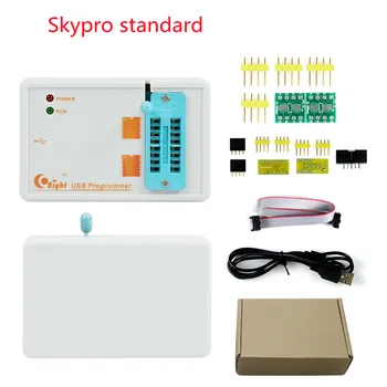 Skypro USB Programming Высококачественная оригинальная версия высокоскоростной USB SPI программатор 24 25 93 EEPROM 25 flash включает в себя 3 адаптера