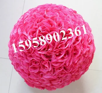 SPR 40 см * 1 шт. Розовый шар для поцелуев, свадебное украшение из искусственного шелка, цвет сливы/фуксии
