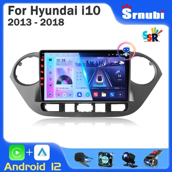 Srnubi 2 Din Android 12 Автомобильный Радиоприемник для Hyundai I10 2013 2014-2018 Мультимедийная Навигация GPS Carplay 4G Стерео Плеер Головное устройство
