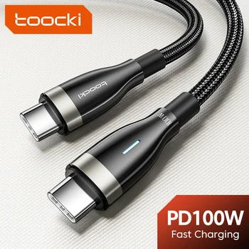 Toockipd 100 Вт Кабель Type C-Type C Для Быстрой Зарядки Шнур Зарядного Устройства Провод Передачи данных Для MacBook Apple Xiaomi Samsung USB C-кабель USB C.