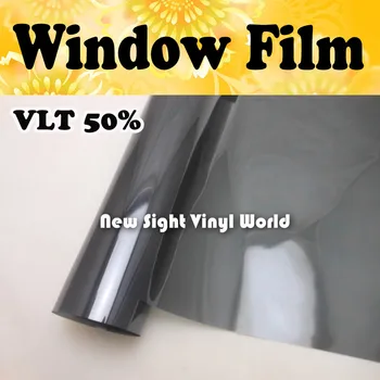VLT 50% оконная пленка для тонирования автомобильных окон Размер винила для автомобильных окон: 1,52 *30 м/рулон