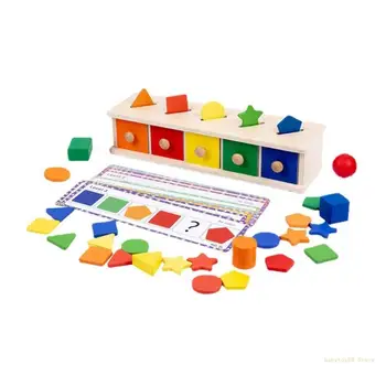 Y4UD Детская игрушка для сортировки по форме и цвету, тренирующая координацию рук и глаз