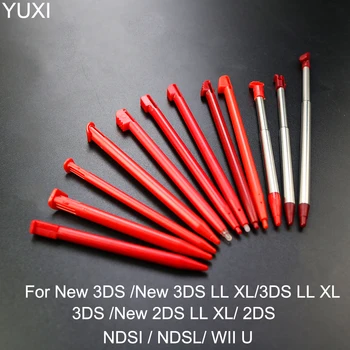 YUXI 10 шт. Пластиковый Стилус с Сенсорным экраном, Металлический Телескопический Стилус для Нового 3DS/3DS LL XLNew 2DS XL 2DS NDSI NDSL WII U