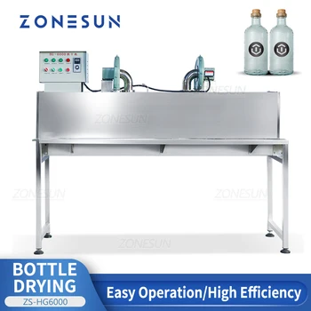 ZONESUN ZS-HG6000, Машина для сушки стеклянных бутылок, сушилка для Высокотемпературного Испарения, Туннель горячего воздуха, Конвейерная упаковочная линия